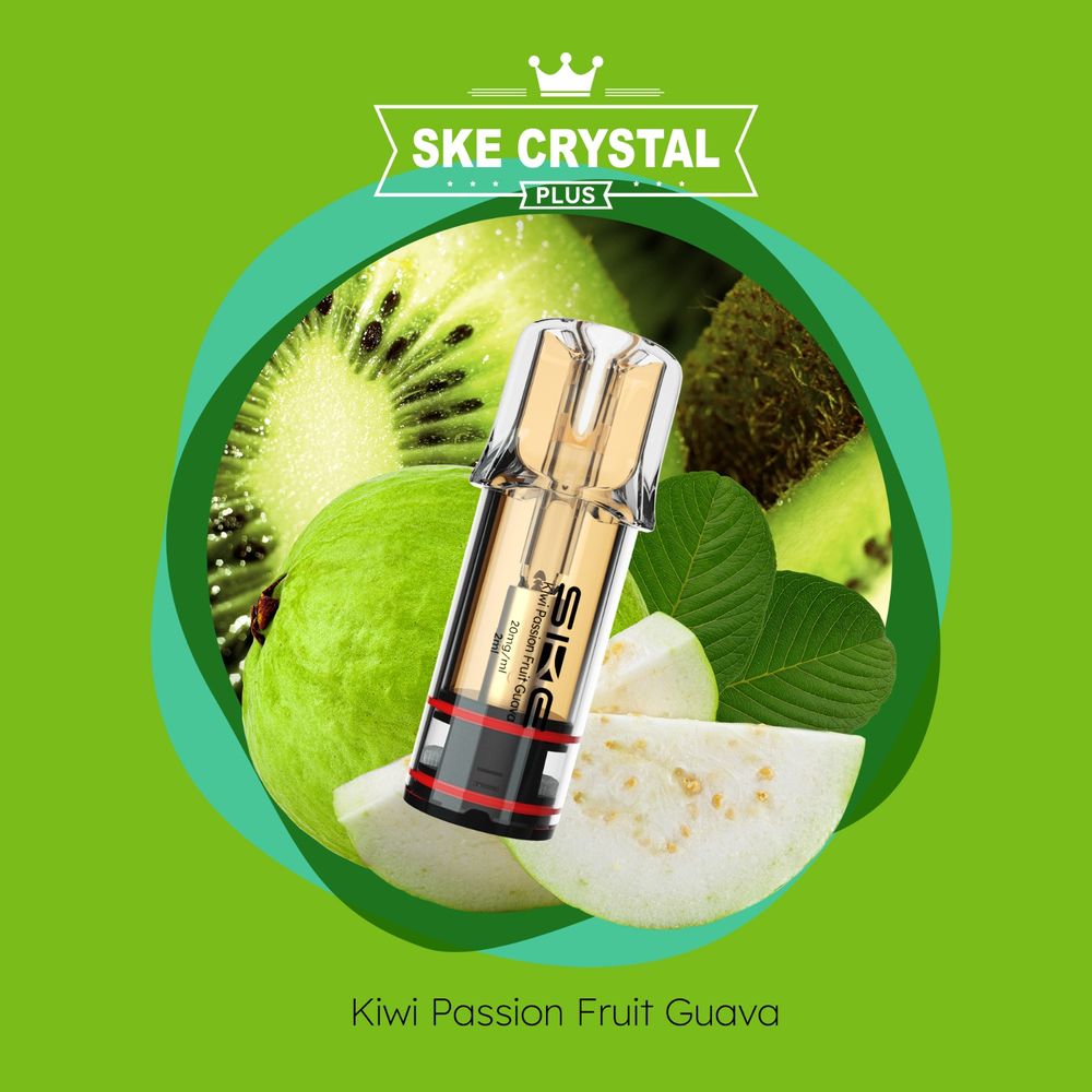 10x SKE Crystal PLUS Kiwi Passion Fruit Guava 2% Nikotin 2er Pack