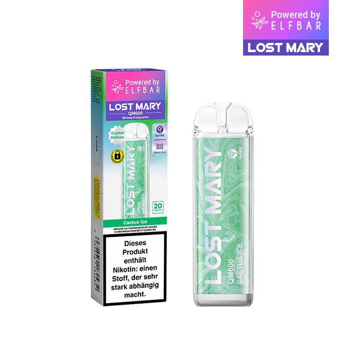 10+2 Aktion ELFBAR Lost Mary QM600 - Cactus Ice 20mg Nikotin