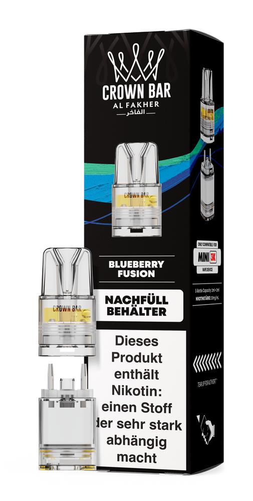 10x Al Fakher Mini 3K Pod - Blueberry Fusion - 20mg Nikotingehalt