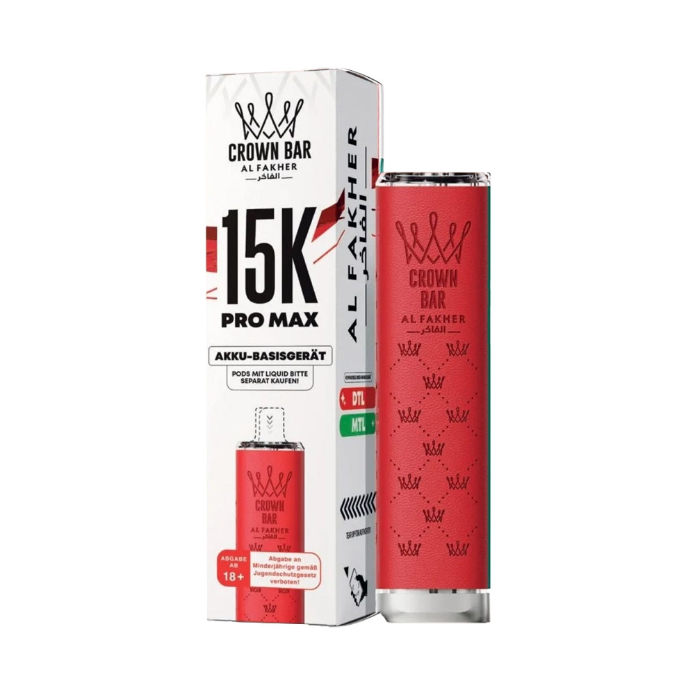 10x Al Fakher 15K PRO MAX Basisgerät - Farbe: Red