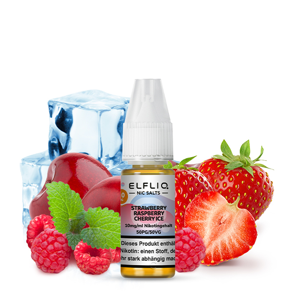 10x Liquid Strawberry Raspberry Cherry Ice - Elfliq by Elf Bar