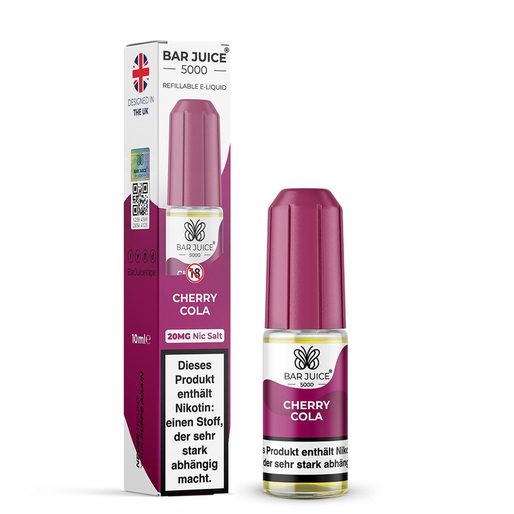 10x Bar Juice 5000 10ml Nikotinsalzliquid Cherry Cola