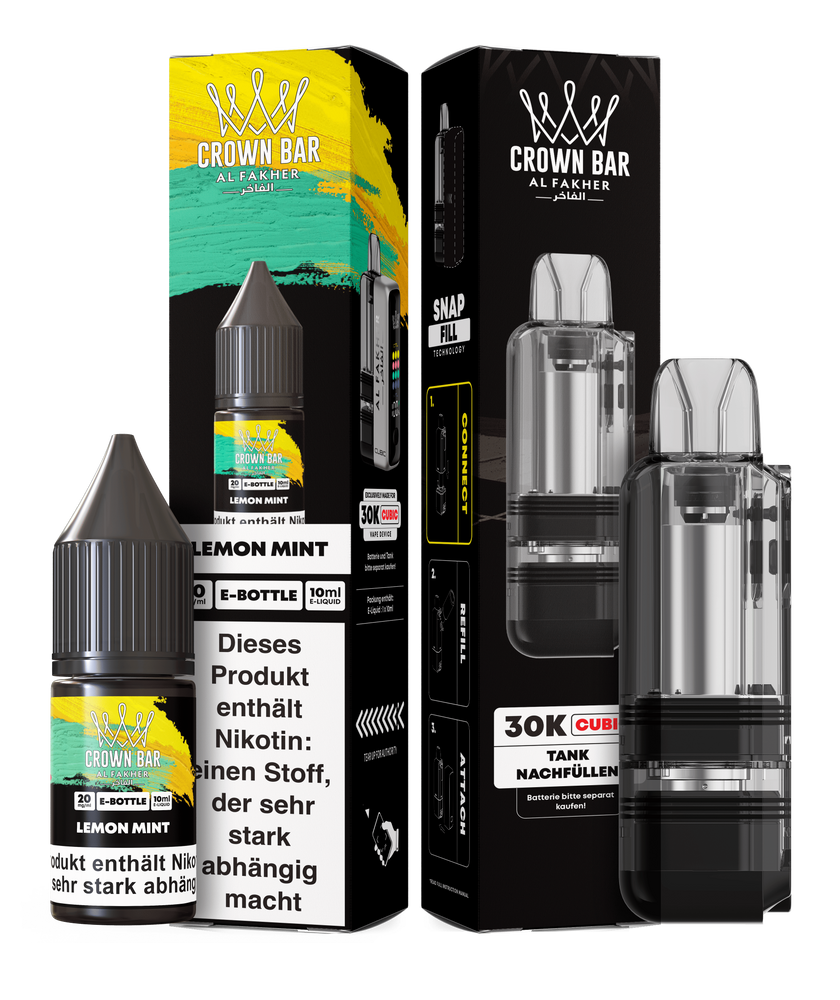 5x Al Fakher Cubic 30K Pod Lemon Mint