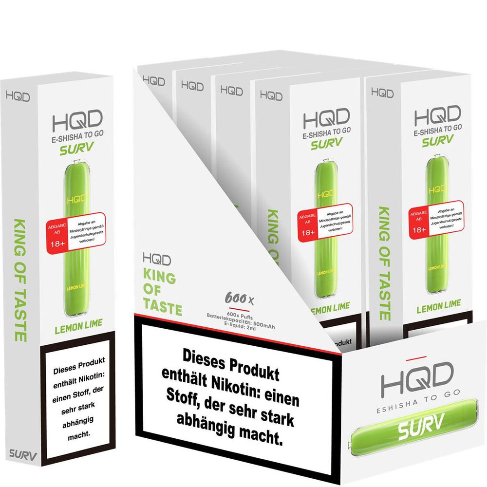 10 x HQD Surv - Lemon Lime