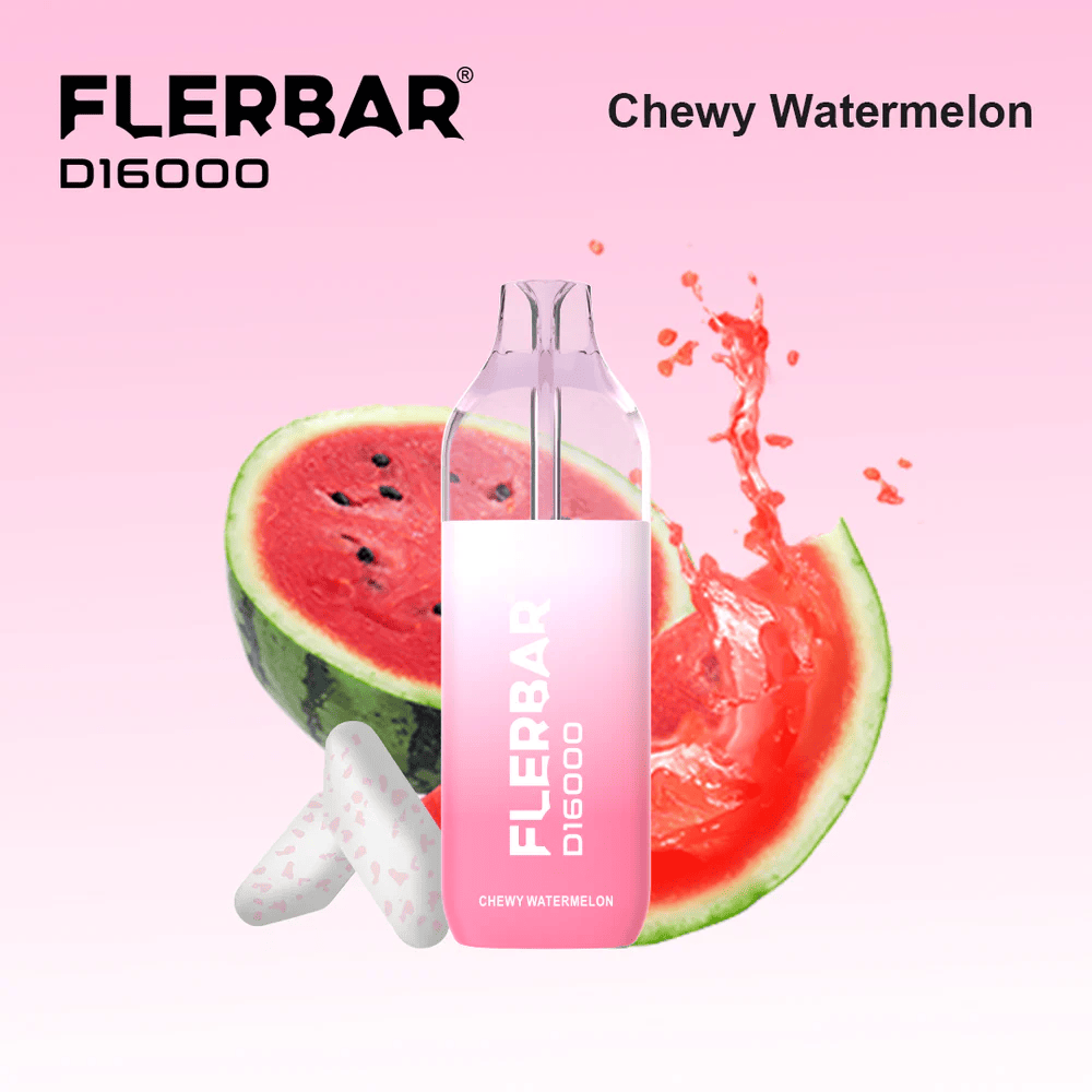 10x Flerbar D16000 Chewy Watermelon 2ml + 10ml