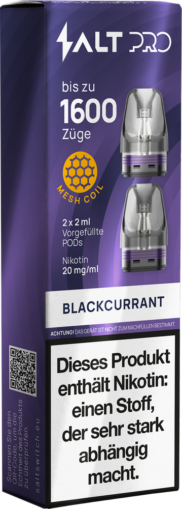 10x SALT Pro Pod - Blackcurrant - 20mg Nikotingehalt - 2er Pack