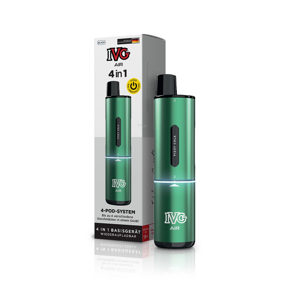 10x IVG Air 4in1 - 1100mAh Device - Farbe: Green
