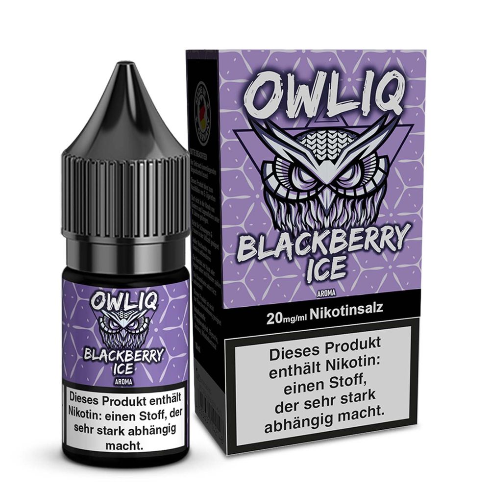 10x OWLIQ Nikotinsalz Liquid - Blackberry Ice - 10ml