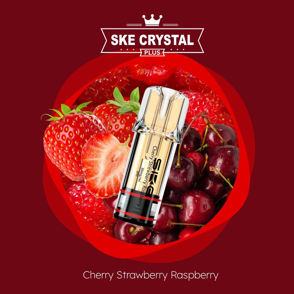 10x SKE Crystal PLUS Cherry Strawberry Raspberry 2% Nikotin 2er Pack