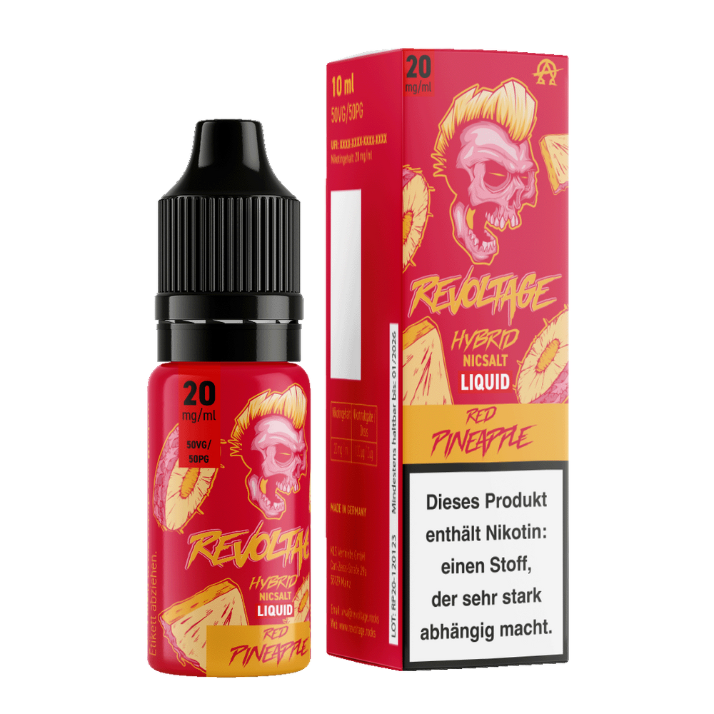 15x Revoltage - Red Pineapple - 10ml Nikotinsalz Liquid