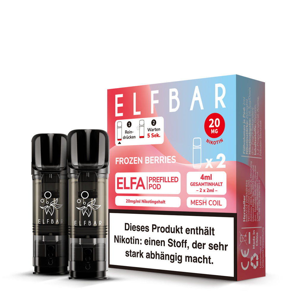 10x ELFBAR ELFA Frozen Berries 20mg Nikotin 2er Pack
