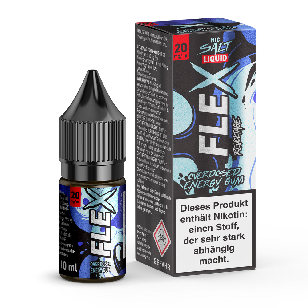 15x Revoltage Flex Overdosed - Energy Gum - Nikotinsalz Liquid