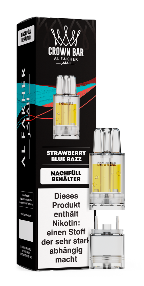 5x Al Fakher 12K PRO MAX Pod - Strawberry Blue Razz - 20mg Nikotingehalt