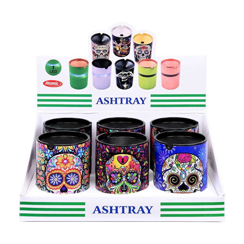 6x Atomic Auto Aschenbecher Led La Catrina