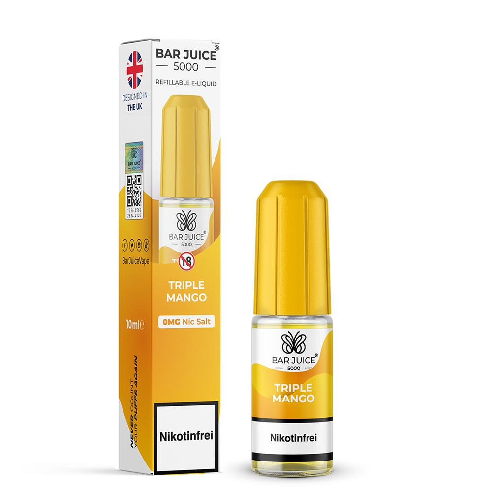 10x Bar Juice 5000 Triple Mango Nikotinsalz Liquid 10 ml