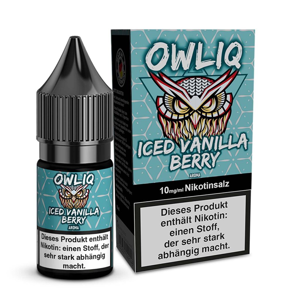 10x OWLIQ Nikotinsalz Liquid - Iced Vanilla Berry - 10ml