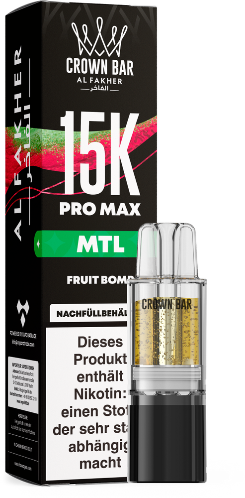 10x Al Fakher 15K PRO MAX Pod - Fruit Bomb - MTL