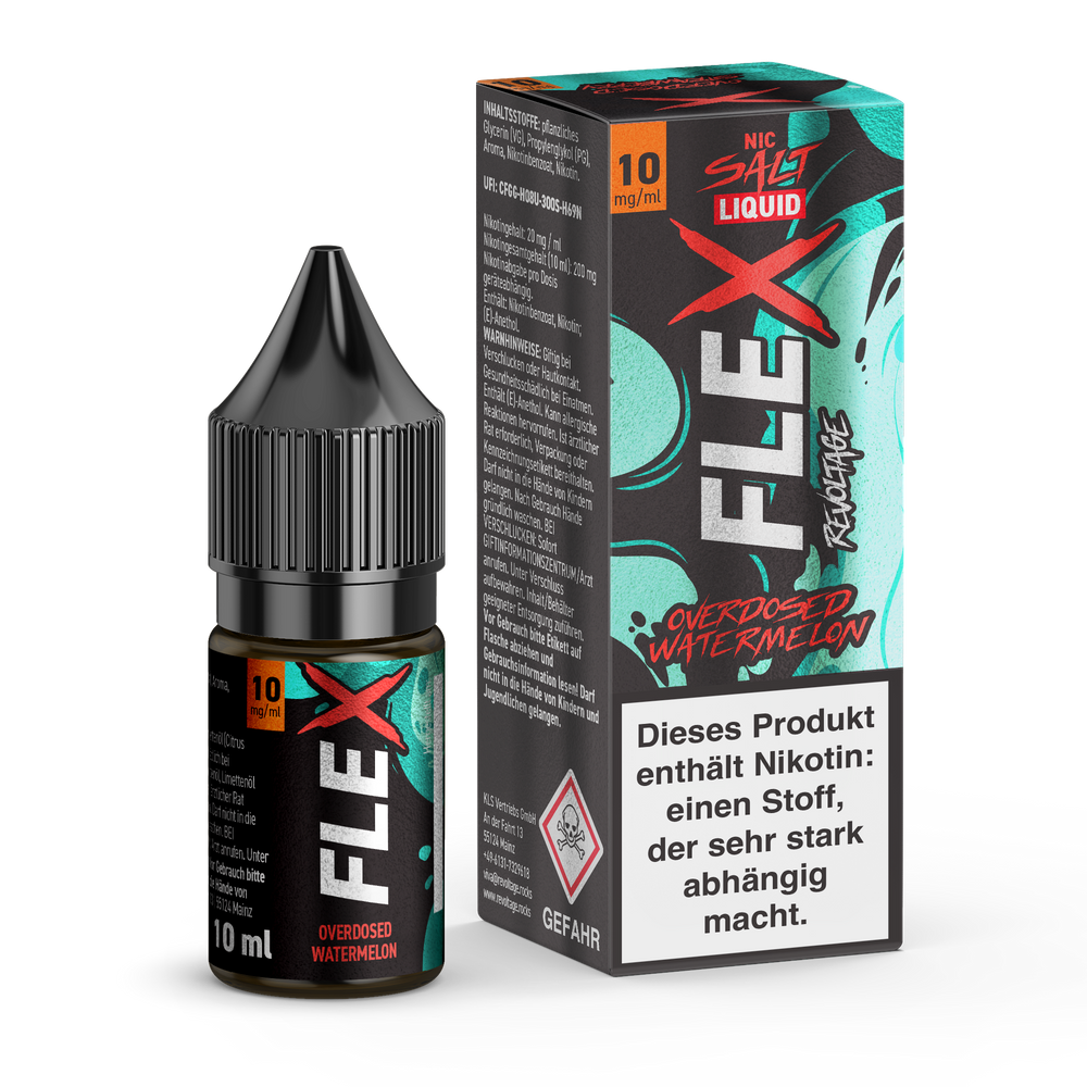 15x Revoltage Flex Overdosed - Watermelon - Nikotinsalz Liquid