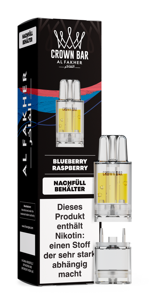 5x Al Fakher 12K PRO MAX Pod - Blueberry Raspberry - 20mg Nikotingehalt