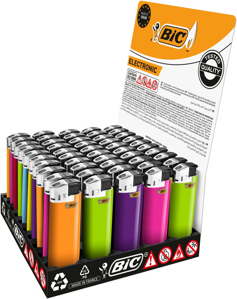 BIC J38 Elektronic Feuerzeug (50er Tray Mix)