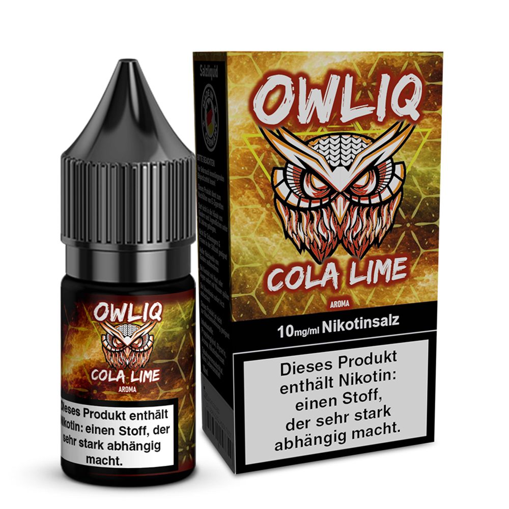 10x OWLIQ Nikotinsalz Liquid - Cola Lime - 10ml