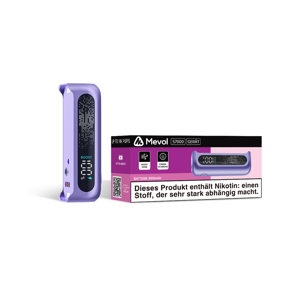 10x Mevol S7000 Akkuträger 850mAh - Farbe: Purple