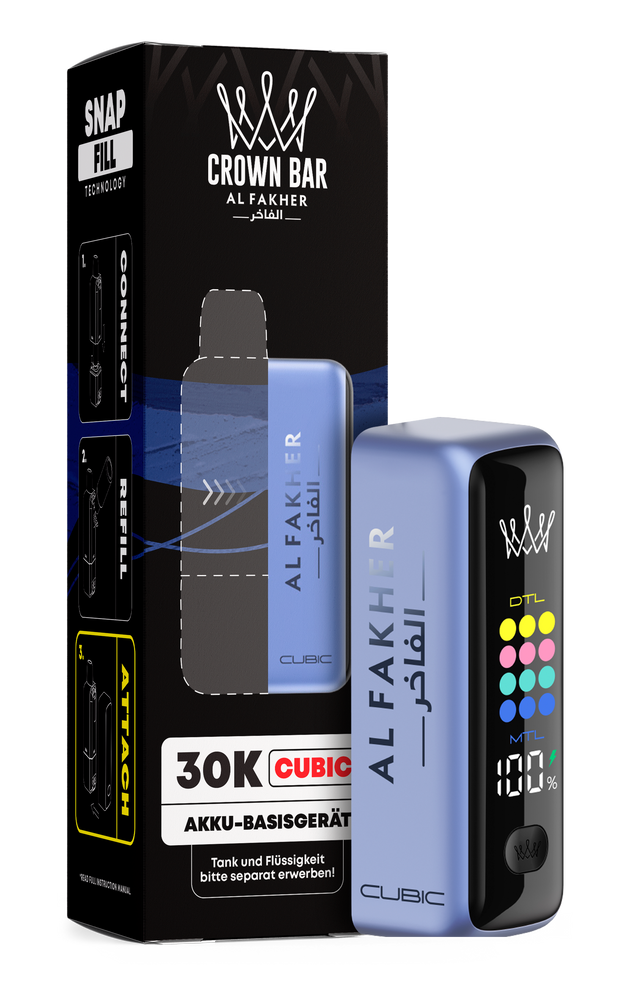 5x Al Fakher Cubic 30K Blue Kit