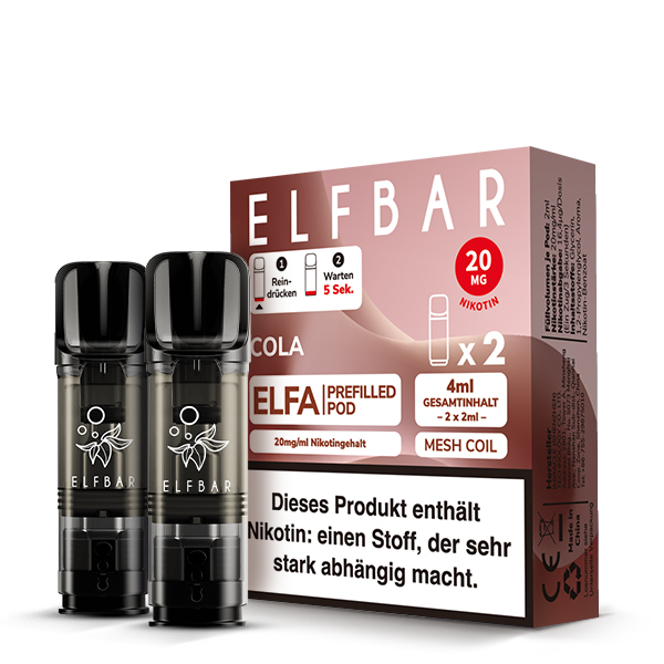 10x ELFBAR ELFA Cola 20mg Nikotin 2er Pack