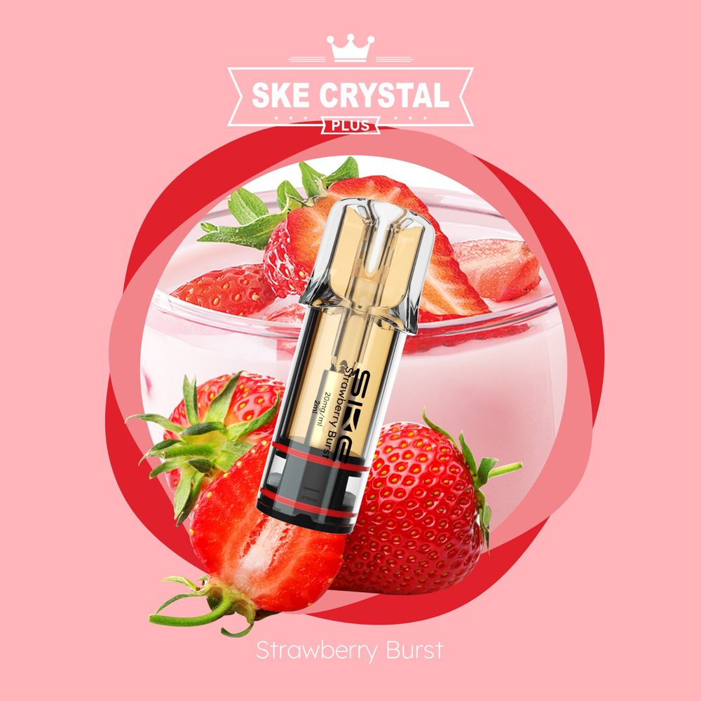 10x SKE Crystal PLUS Strawberry Burst 2% Nikotin 2er Pack