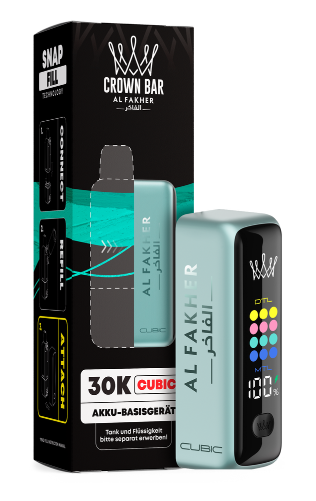 5x Al Fakher Cubic 30K Teal Kit