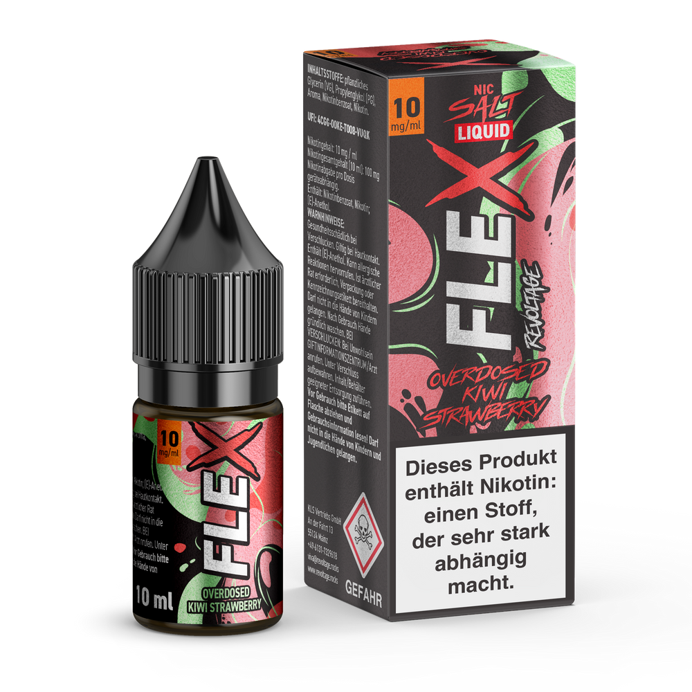 15x Revoltage Flex Overdosed - Kiwi Strawberry - Nikotinsalz Liquid