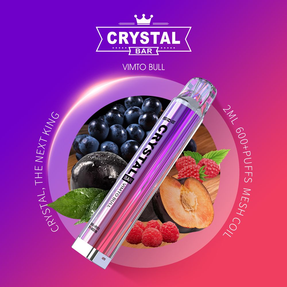 10 x SKE Crystal Bar 600 Vimbull 2% Nikotin