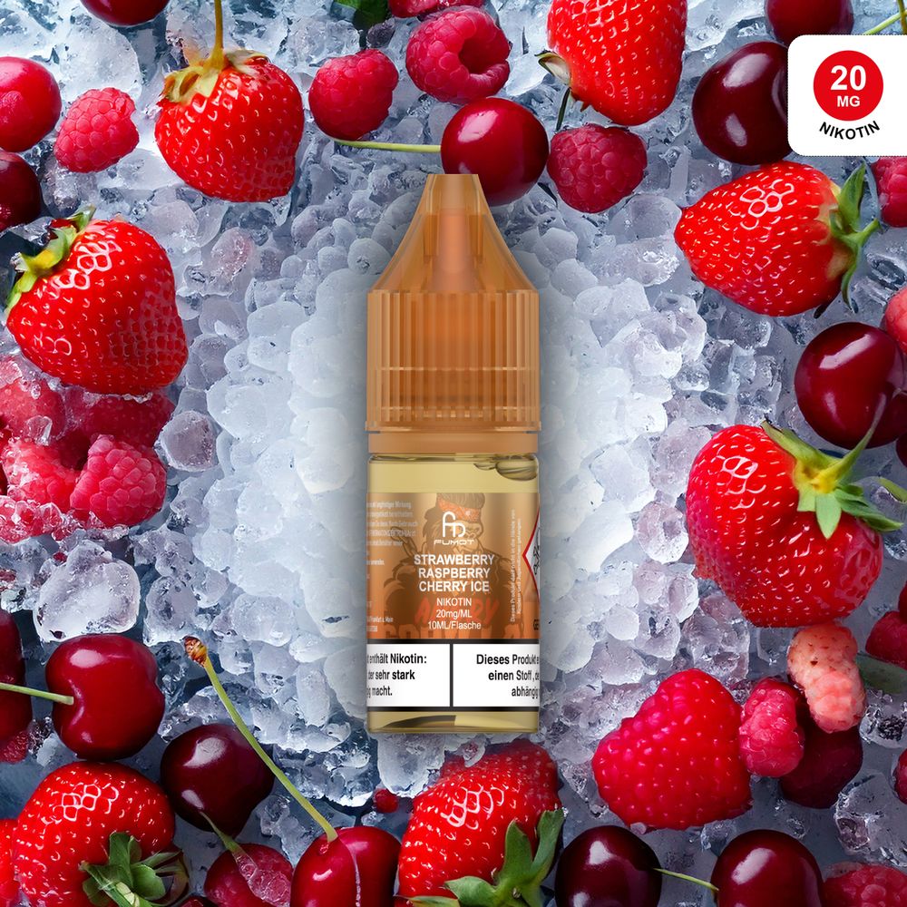 10x RandM Liquid - Strawberry Raspberry Cherry Ice - 10ml
