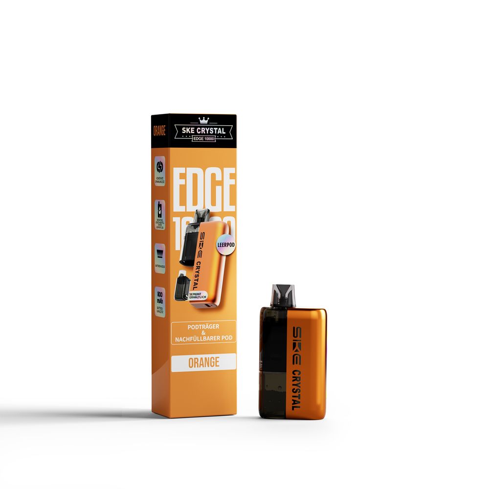 5x SKE Crystal Edge 10K Akku + 2ml Pod Farbe: Orange