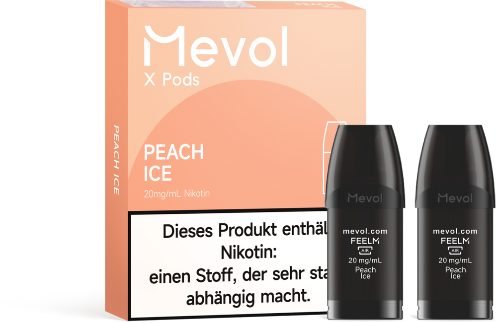 10x Mevol X Pro - Peach Ice - 20mg Nikotingehalt
