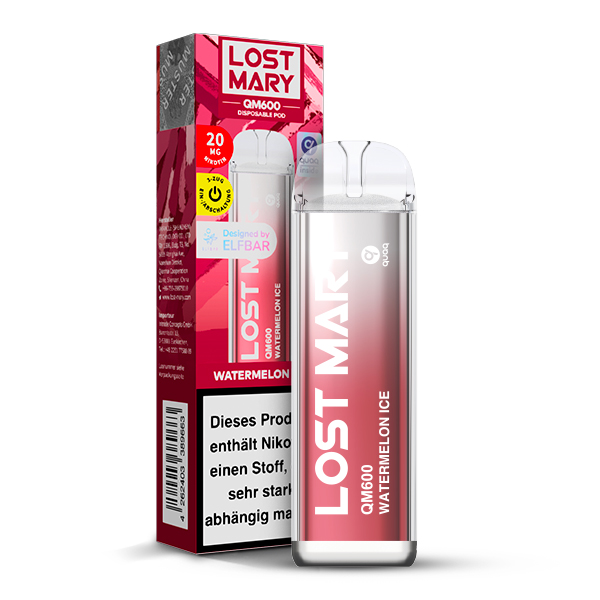 10+2 Aktion ELFBAR LOST MARY QM600 - Watermelon Ice 20mg Nikotin