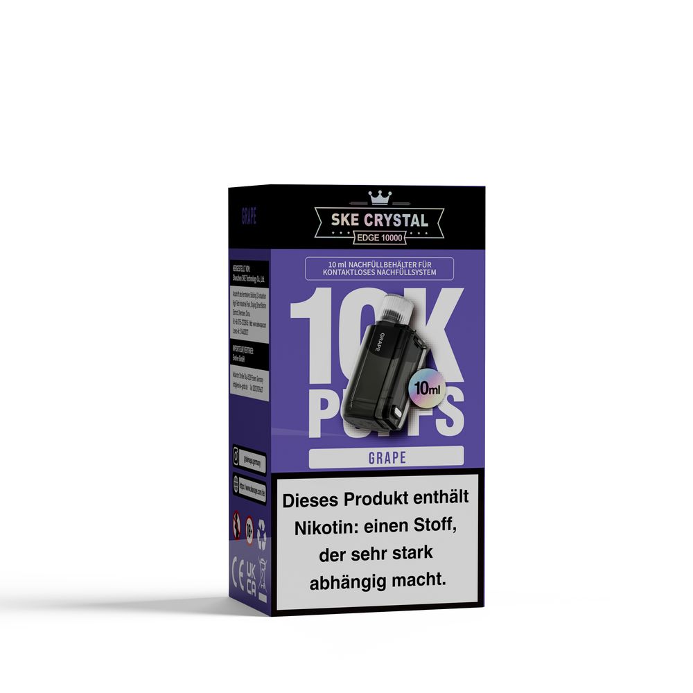 10x SKE Crystal Edge 10K Grape - 10ml Pod