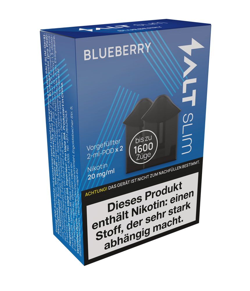10x SALT Slim Pods Blueberry 20mg/ml