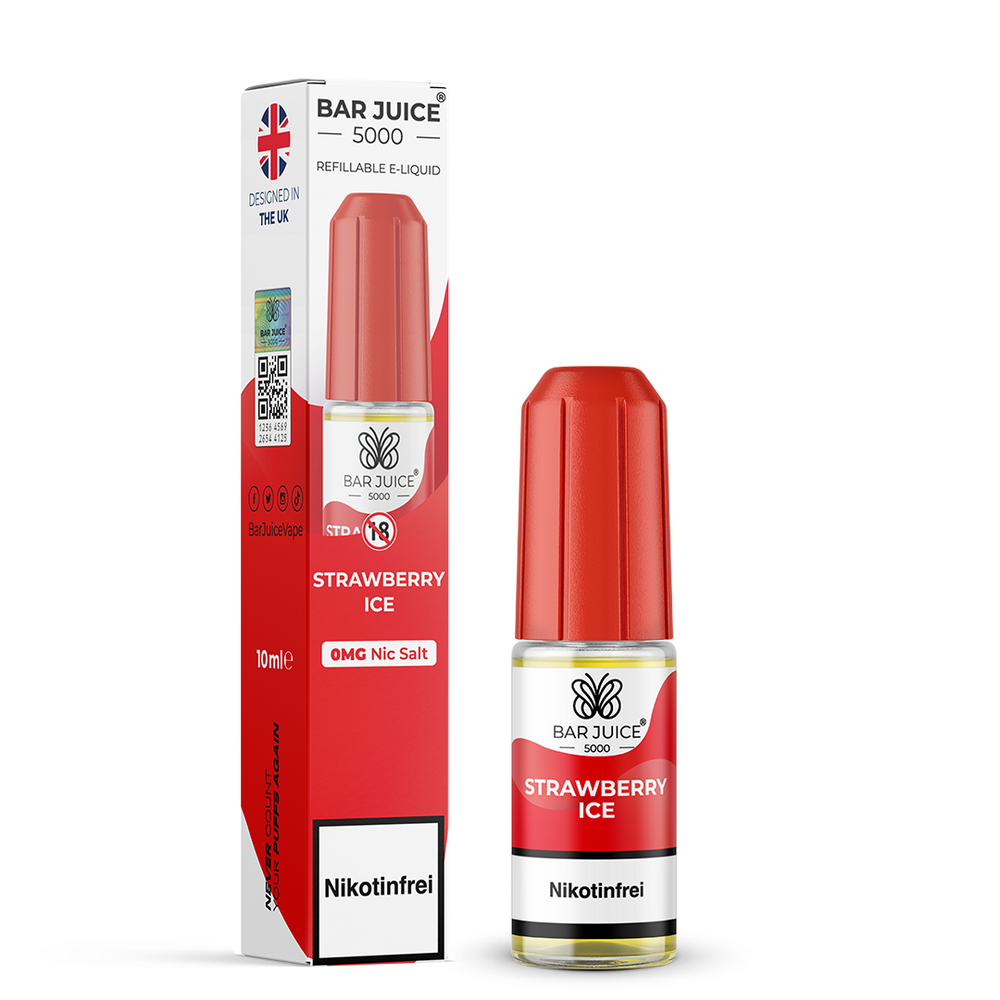 10x Bar Juice 5000 Strawberry Ice Nikotinsalz Liquid 10 ml