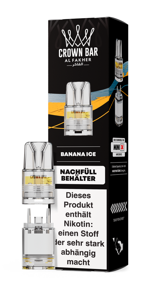 10x Al Fakher Mini 3K Pod - Banana Ice - 20mg Nikotingehalt