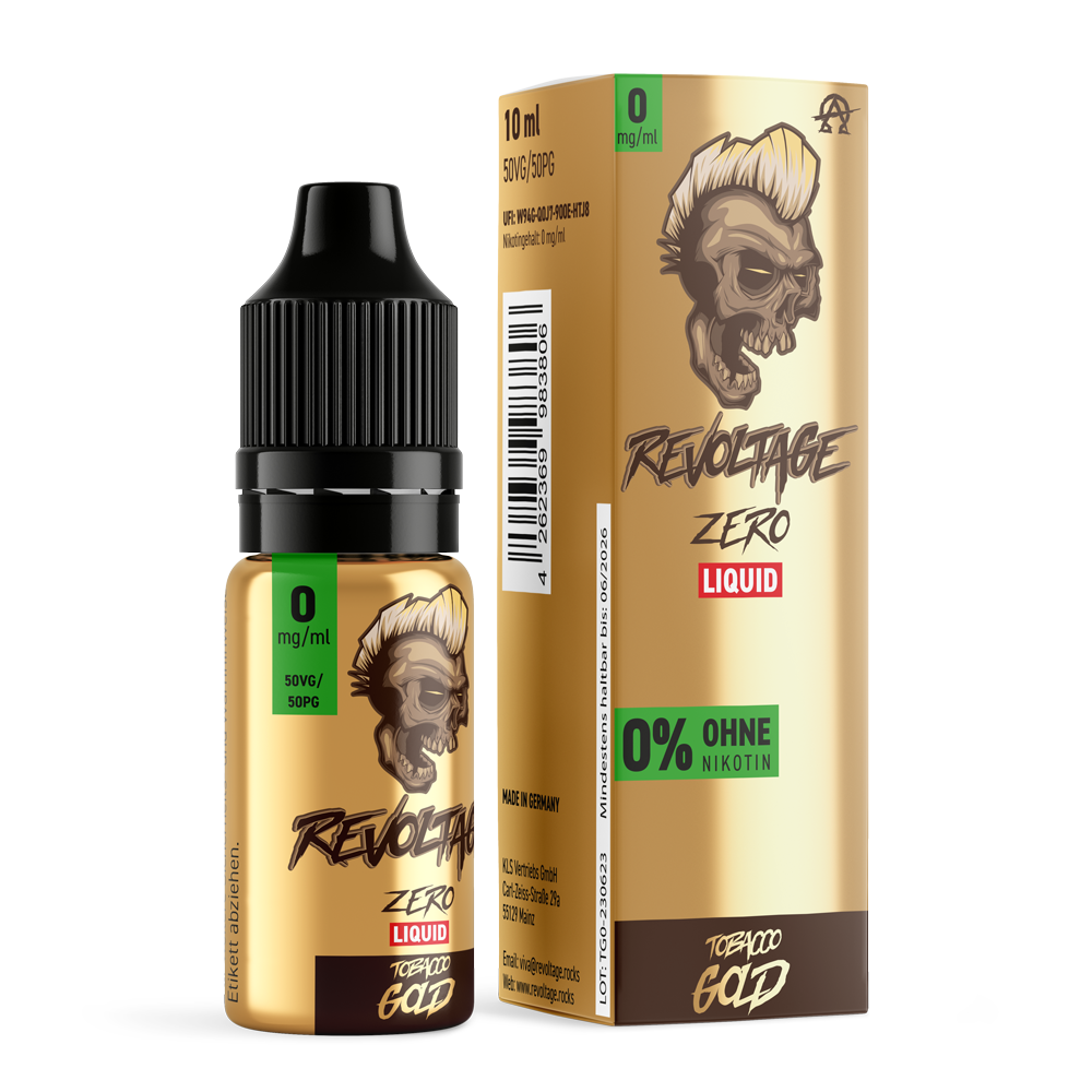 15x Revoltage - Tobacco Gold - 10ml Nikotinsalz Liquid