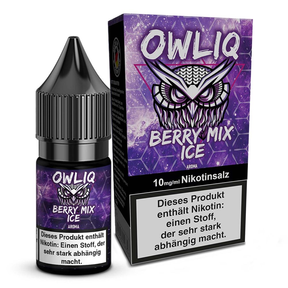 10x OWLIQ Nikotinsalz Liquid - Berry Mix Ice - 10ml