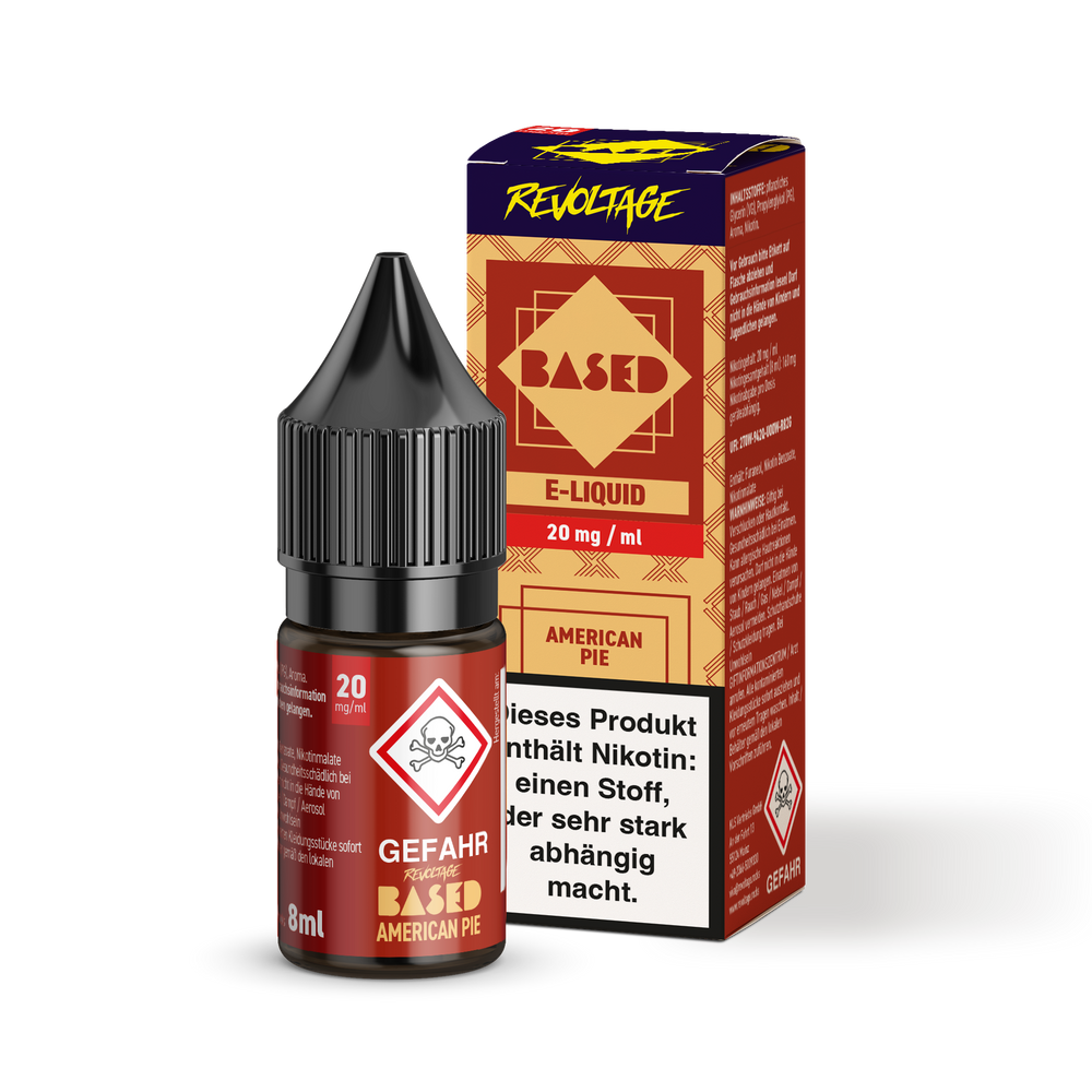 15x Revoltage BASED Liquid - American Pie - 8 ml Nikotinsalz Liquid