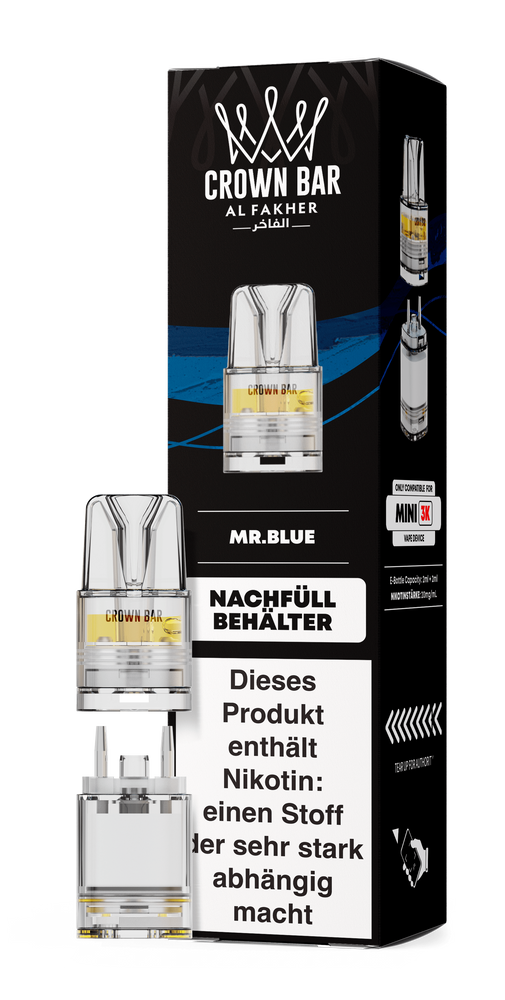 10x Al Fakher Mini 3K Pod - Mr Blue - 20mg Nikotingehalt