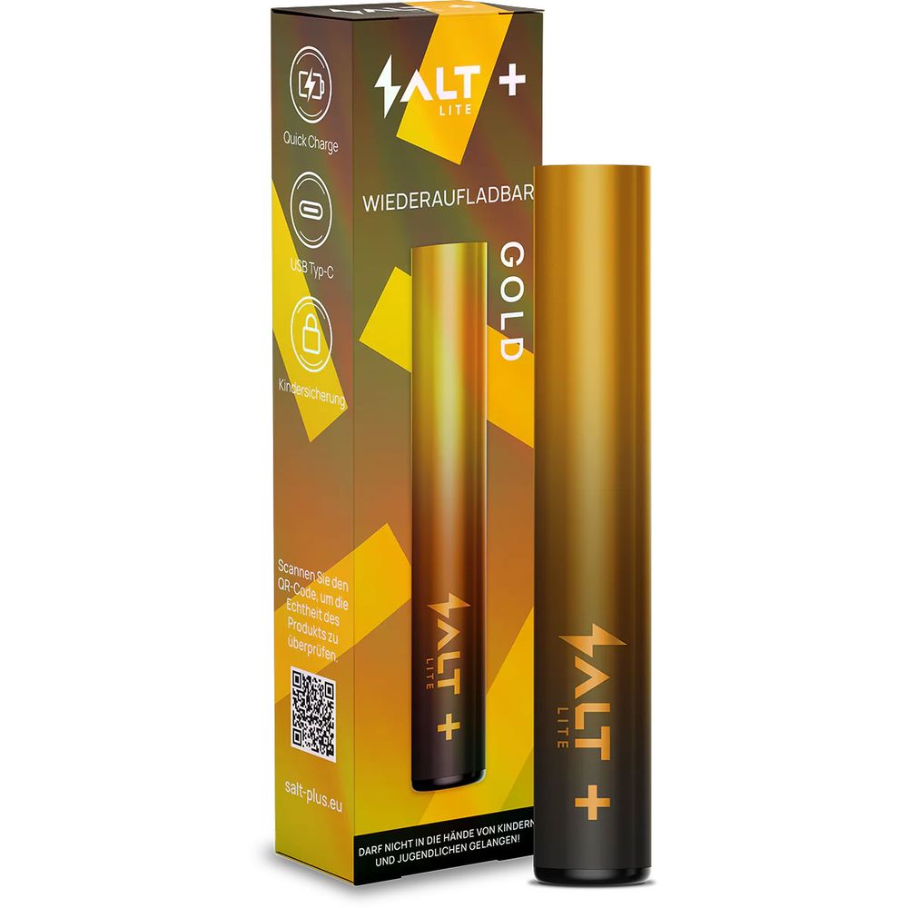 10x SALT Plus Lite Basisgerät - 500mAh - Farbe: Gold