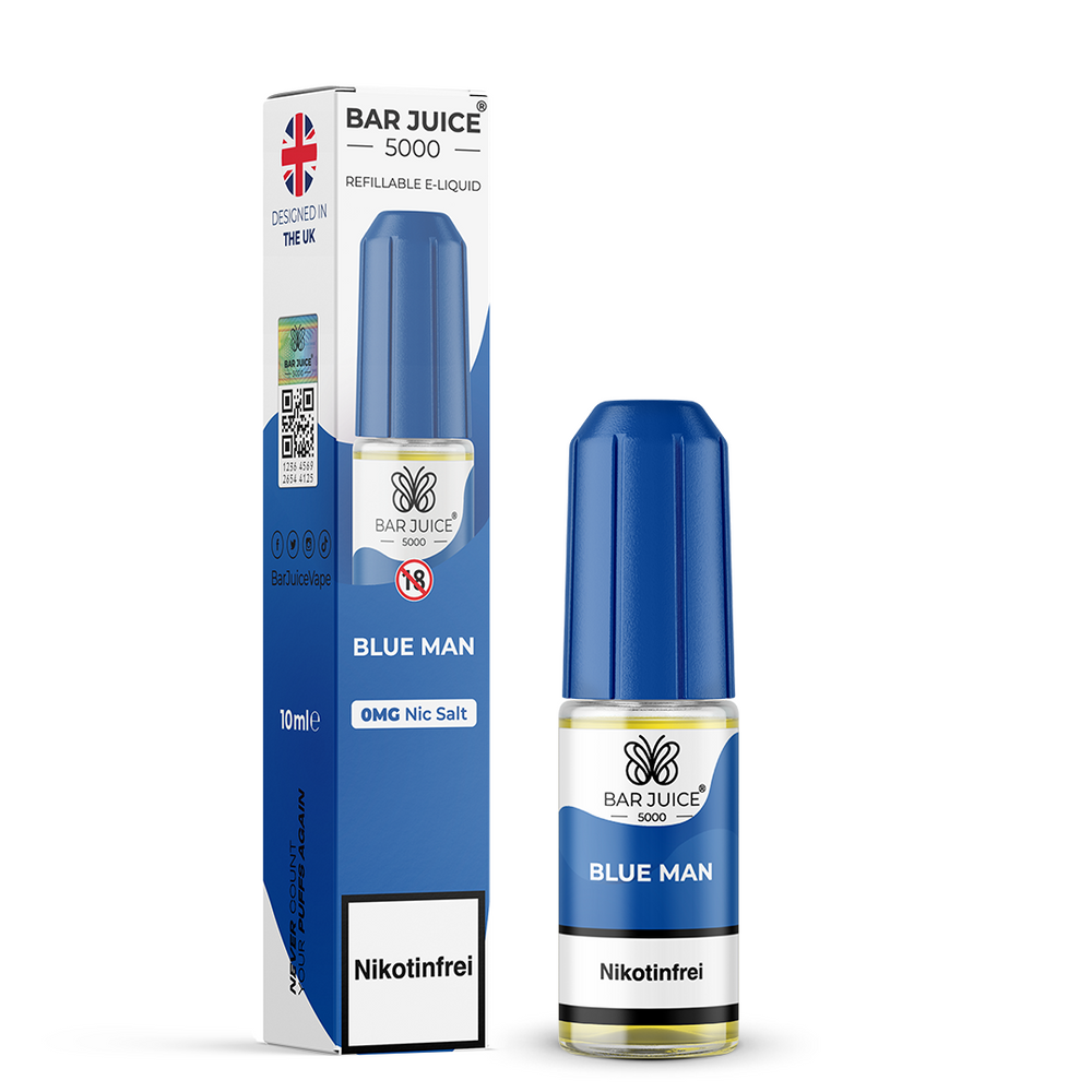 10x Bar Juice 5000 Blue Man Nikotinsalz Liquid 10 ml