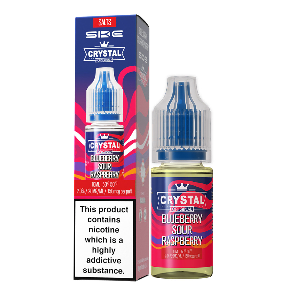 10x SKE Crystal Liquid - Blueberry Sour Raspberry - 10ml Nikotinsalzliquid