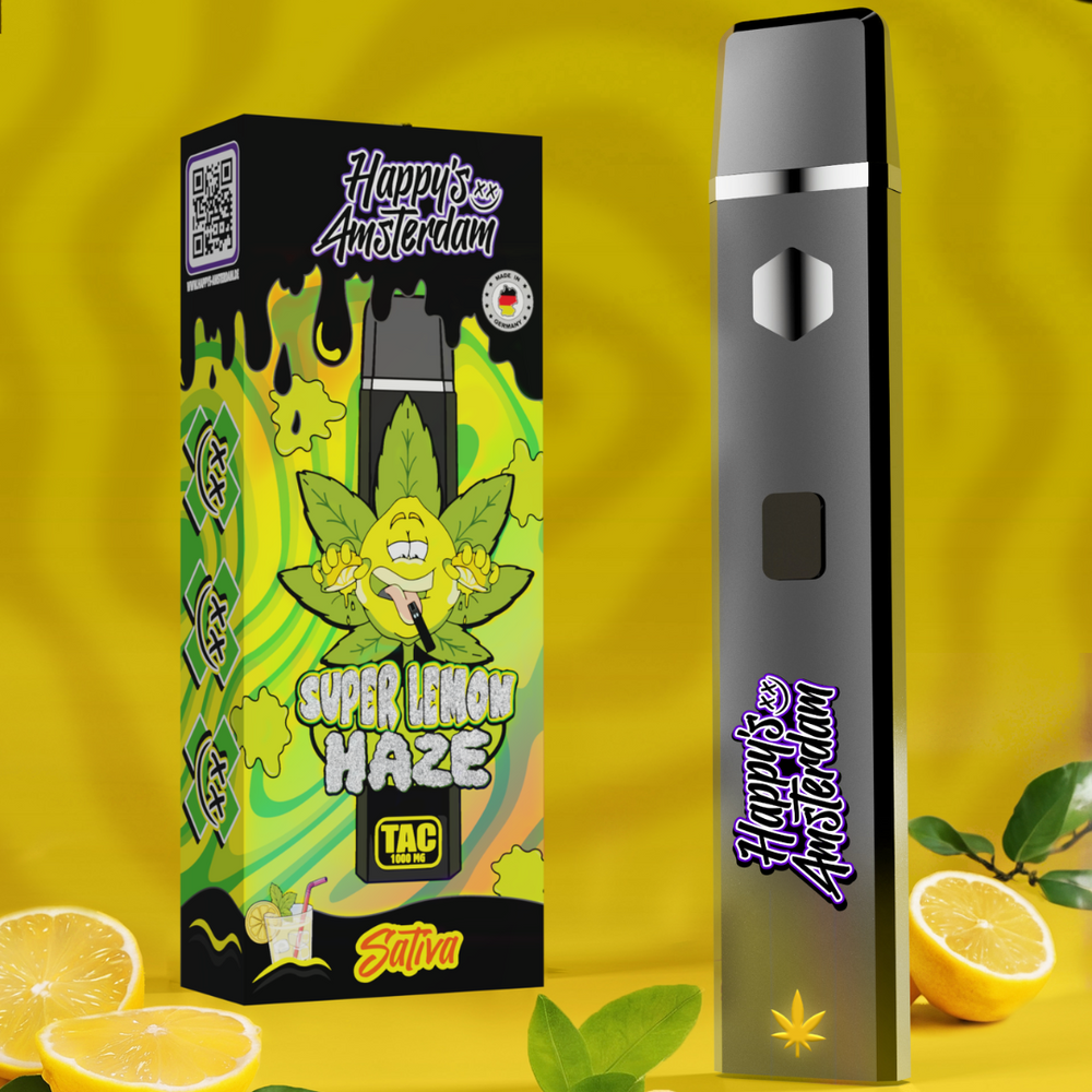 10x Happy's Amsterdam - TAC Einweg Vape - Super Lemon Haze