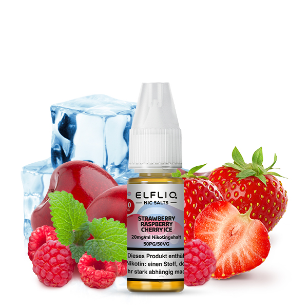 10x Liquid Strawberry Raspberry Cherry Ice - Elfliq by Elf Bar