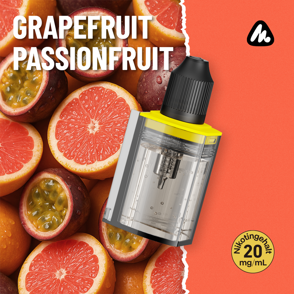 5x Mevol S Refill Container - Grapefruit Passionfruit - 20mg/ml - 10ml